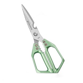 Multi-Purpose Rust Proof Kitchen Shears,Dishwasher Safe,Can be Used to Cut Vegetables, Chicken, Steak,Scrape Fish Scales, and Open Bottle Caps, etc(Green)