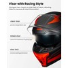 AUBOA Modular Motorcycle Helmets for Adults Men Women Dual Visor