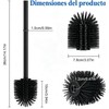 Cepillo para baño, 4PCS Escobilla de Inodoro, Silicona