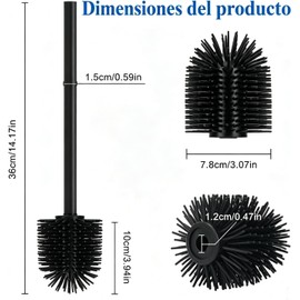 Cepillo para baño, 4PCS Escobilla de Inodoro, Silicona