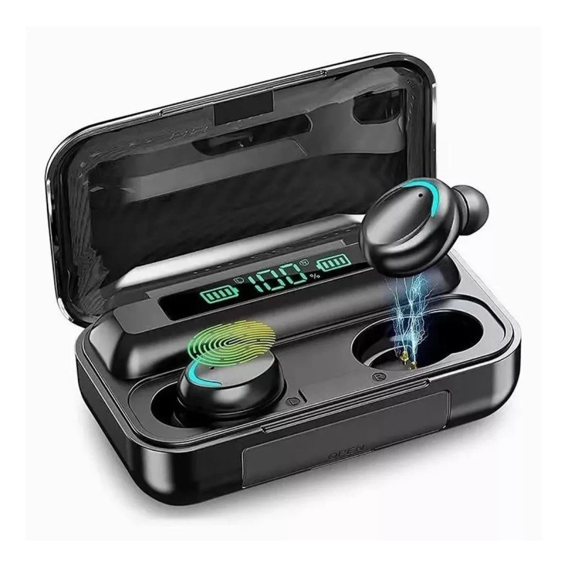poko Audífonos Inalámbricos F9 Bluetooth Deportivos Color Negro