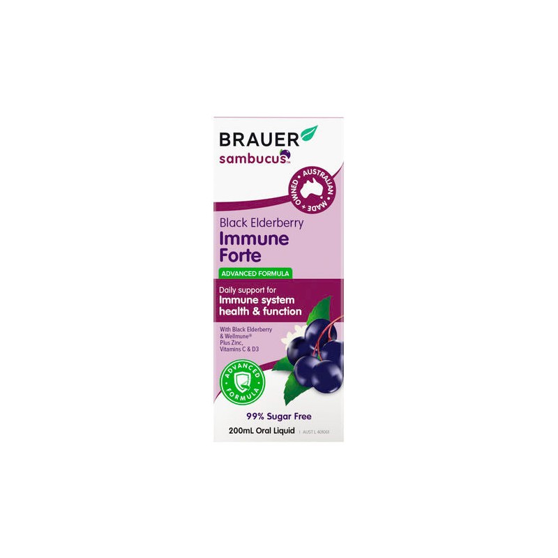 Brauer Sambucus Black Elderberry Immune Forte 200ml