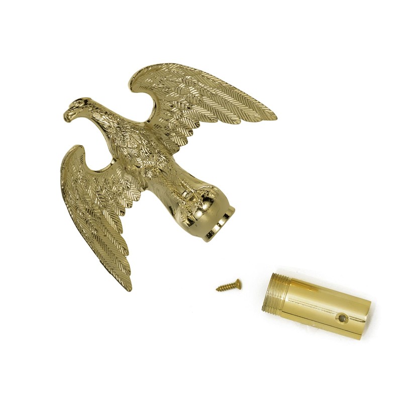Frunke Eagle Flagpole Topper Metal Eagle Flag Pole Finial 6"
