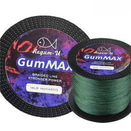 GumMAX 8X Stealth Braided Fishing Line 1093 Yards / 10 LB Abrasion Resistant Superline Zero Stretch & Smaller Diameter Confuse & Catch Big Fish Better in Saltwater & Freshwater (Blackish Green)
