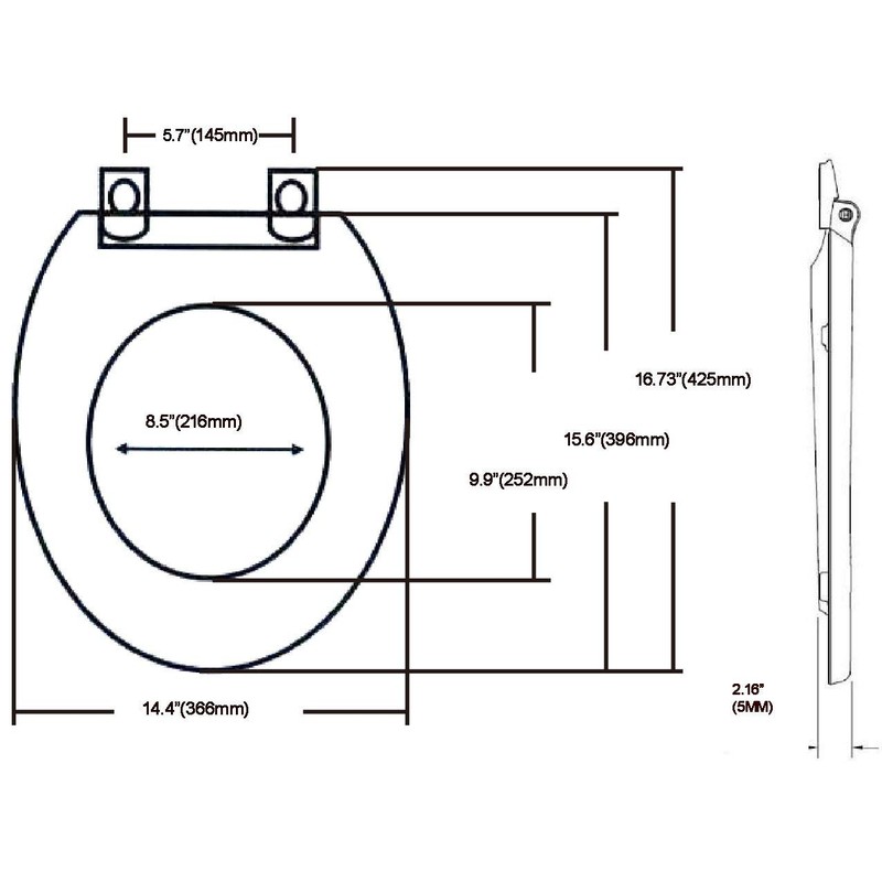 J&V Textiles Soft Round Toilet Seat With Easy Clean &