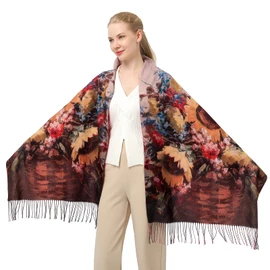 XINYUN - Bufanda de moda para mujer con borla impresa artística, suave cachemira, cálida manta grande para regalo, no7, L