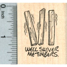 Shiver Me Timbers Rubber Stamp, Pirate Saying