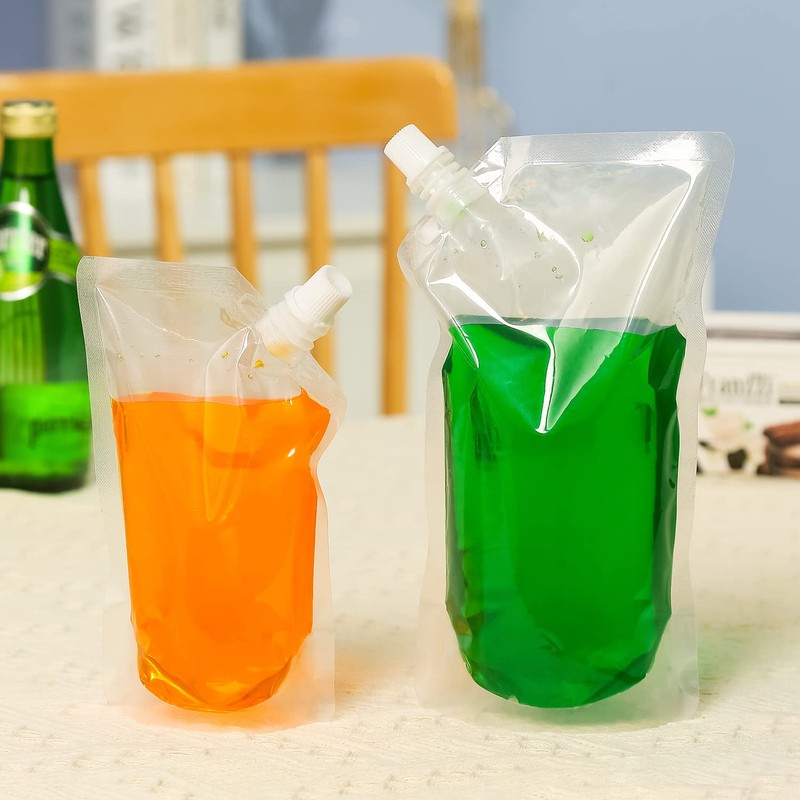 OHMAXHO Alcohol Pouches for Liquor,Reusable Drink Pouches for Adults Alcohol