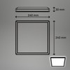 BRILONER - LED Ceiling Light with Indirect Light, Flat, Neutral