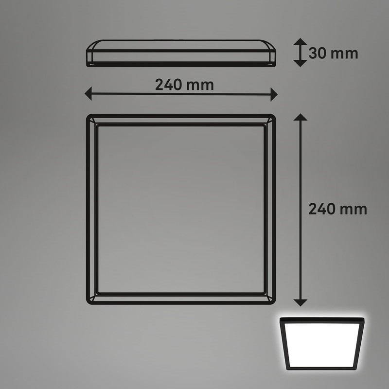 BRILONER - LED Ceiling Light with Indirect Light, Flat, Neutral