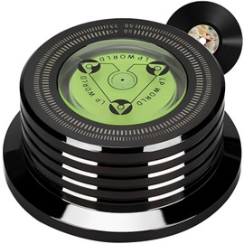 UTHBVSVK 50Hz Estabilizador de Discos de Vinilo, con Nivelación de Burbujas, Medición de Velocidad, Aleación de Aluminio de 280g, Mantiene el Equilibrio rotacional y Mejora la Calidad del Sonido