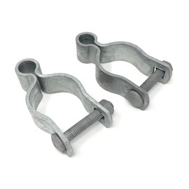 Pressed Steel Chain Link Fence Frame Hinge w/Bolt - (2 Sets Pack) (1-5/8")