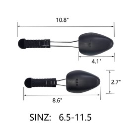 WAJJ 2 Pairs Practical Adjustable Length Women Shoe Tree Stretcher Boot Holder Shaper Support(Black)