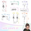 Star Hair Clips-Punk Accessories-10 Pcs Y2K Accessories, Silver Kawaii Hair