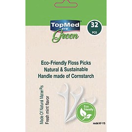 Flose Picks Natural & Sustainable Handle 32 Count