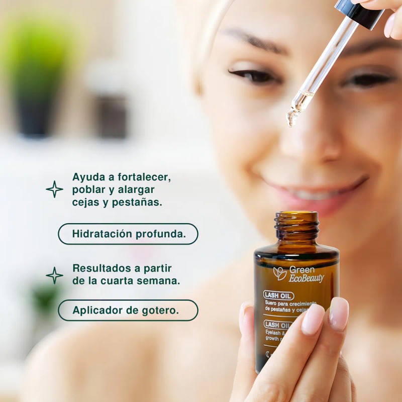 Green Eco Beauty Suero Para Crecimiento De Pestañas Lash Oil