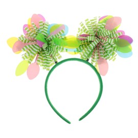 FOMIYES Egg Headwear Festive Striped Pom Pom Headband for All Ages Durable Design Cheerful Photo Booth Props for Party Costume Accessories