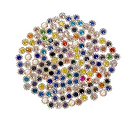 Multicolor Rhinestones, 0.47in, 150pcs