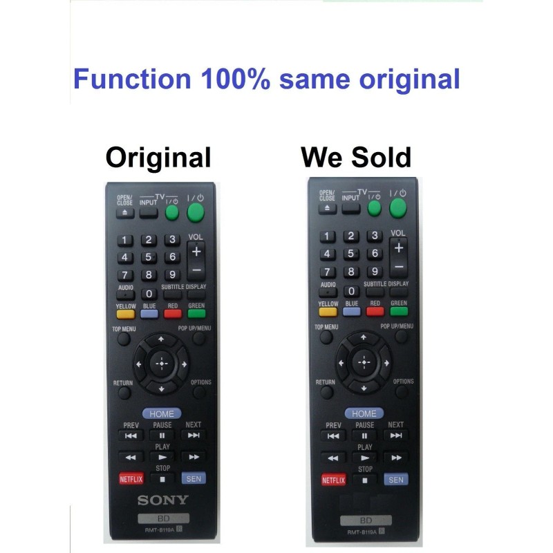 Unbranded New RMT-B119A Remote For Sony BLU-RAYPlayer BDP-BX18 BDP-S185 BDP-BX110