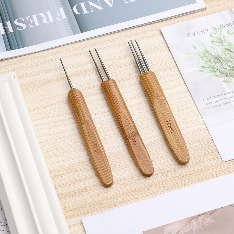 AIEX Pack of 5 dreadlock hook tool, hair crochet hook