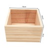 Anktily 4 Pieces Unfinished Wooden Boxes for Crafts, Small Square