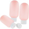3 Botellas de Viaje 60ml PE para Champú y Loción,