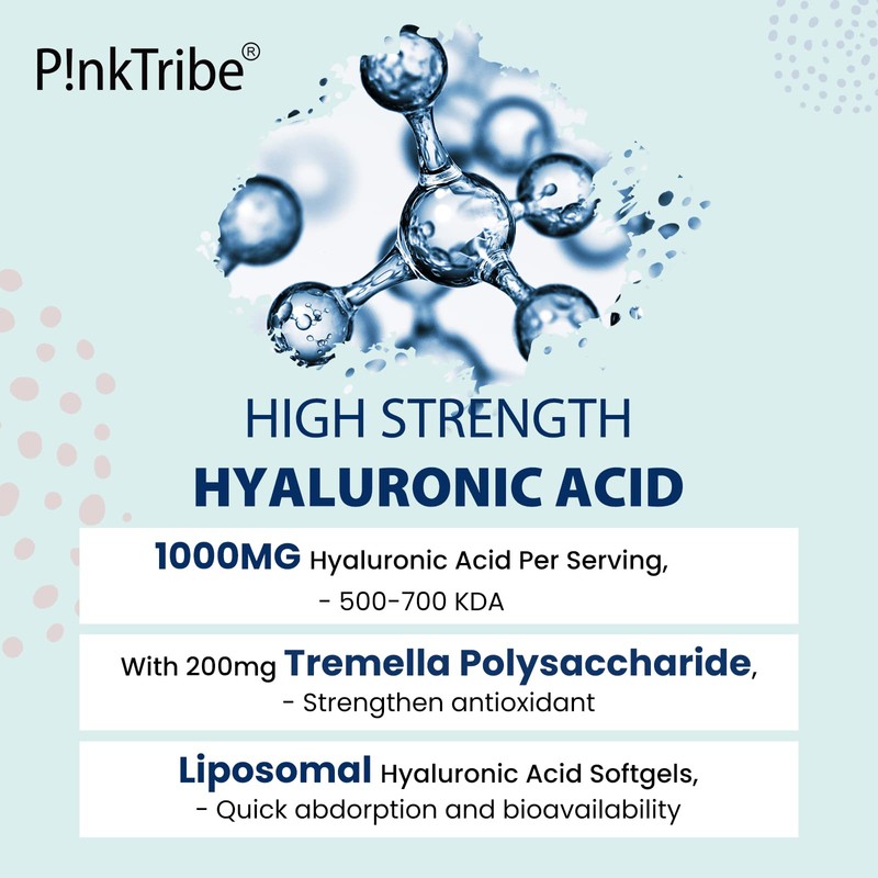 Liposomal Hyaluronic Acid Supplements - 1200mg Per Serving, High-Potency Bioavailable