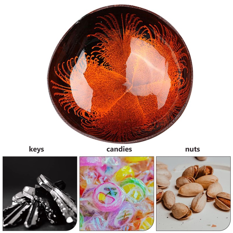 Cabilock Natural Coconut Bowl Shell Bowls Key Bowl for Entryway