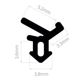ExtrudaSeal F110 Flipper Gasket Replacement Window Door Draught Excluder Seal - 30m