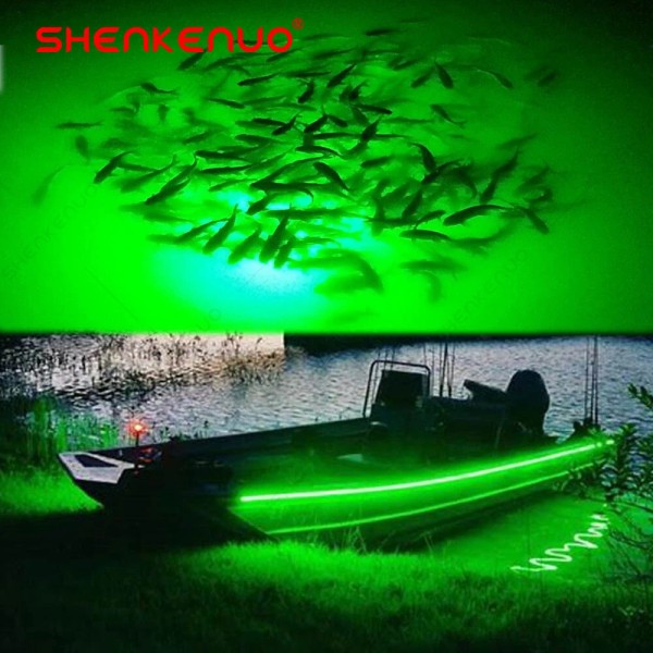 SHENKENUO 12V 5M LED GREEN UNDERWATER SUBMERSIBLE NIGHT FISHING LIGHT