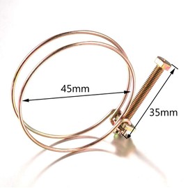 Hose Pipe Clamps Pack of 10 Stainless Steel Hose Clamps Double Wire Pipe Clip Hoop Adjustable Hose Clamp Clip 40-44 mm