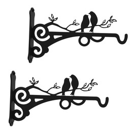 ORFOFE 2PCS Wall Mounted Plant Hanger Hooks Sturdy Iron Flowerpot Bracket for Use Easy Installation Design for Organizing Hanging Baskets and Home Decor
