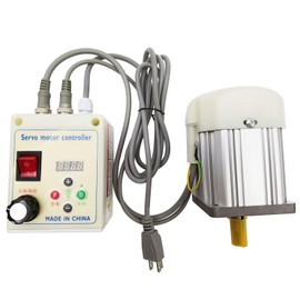 EQCOTWEA Brushless Servo Motor Set Lathe Switch Brushless Motor High Torque Brushless Servo Motor Control Kit Face Mount Servo Motor Controller Driver 1100W 110V