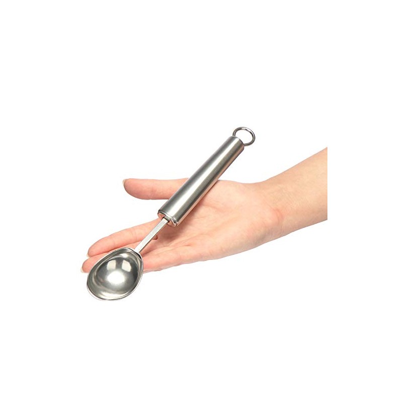 COM-FOUR® 2 x ice cream scoops, stainless steel ice cream