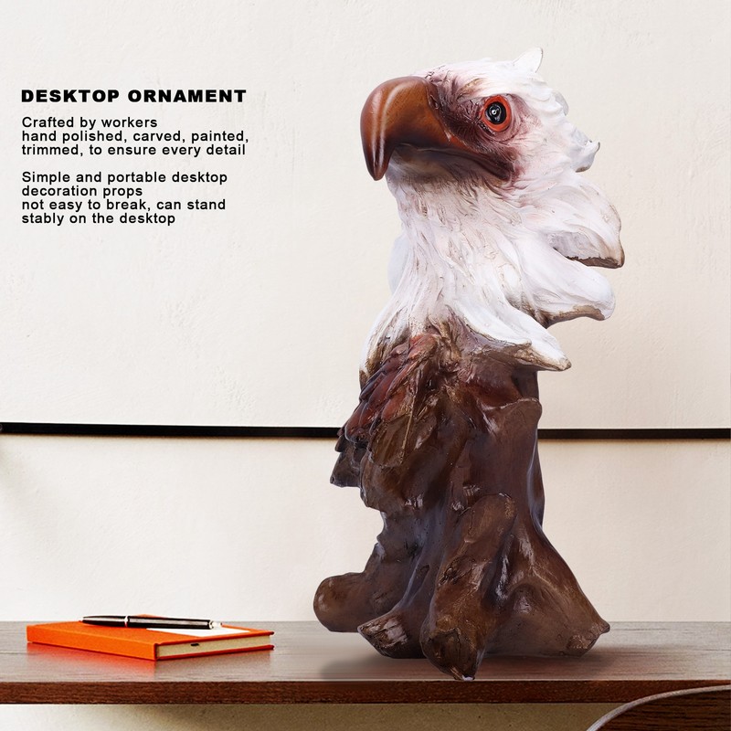 Resin Craftwork Craft Animal Sculptures Decorative Ornament Home Office DecorationEagle