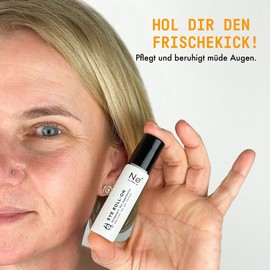 Nø Cosmetics Shine Today, Retinoid Eye Roll-On 10 ml, Reduces Face Wrinkles, Bags and Dark Circles - Fresh Kick for Tired Eyes - with Particularly Compatible Retinoid