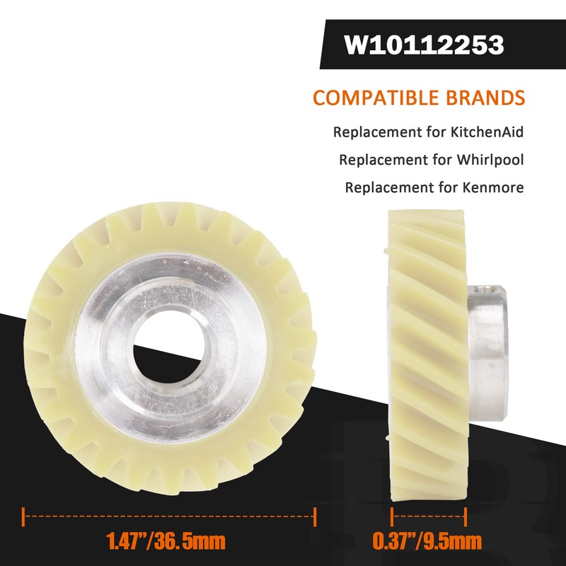 Beige Plastic & Metal Replacement for w10112253 Mixer Drive Spare