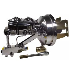 Unbranded 1958-1964 Chevy Impala 8" Chrome Power Brake Booster Conversion Kit Disc / Disc