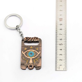 FEIDIAO Zlda Keychain Metal Sign Zlda Breath of the Wild Keyring Zlda Sign Shield Keyholder