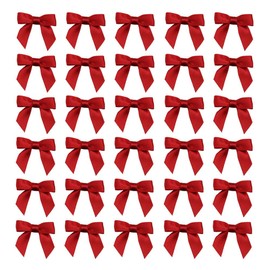 7Rainbows 20pcs Boutique 4.5" Red Satin Ribbon Bows for Craft Sewing Scrapbooking Wedding and Gift Wrapping
