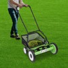 16 Inch 5-Blade Manual Push Reel Lawn Mower, Electric Lawn