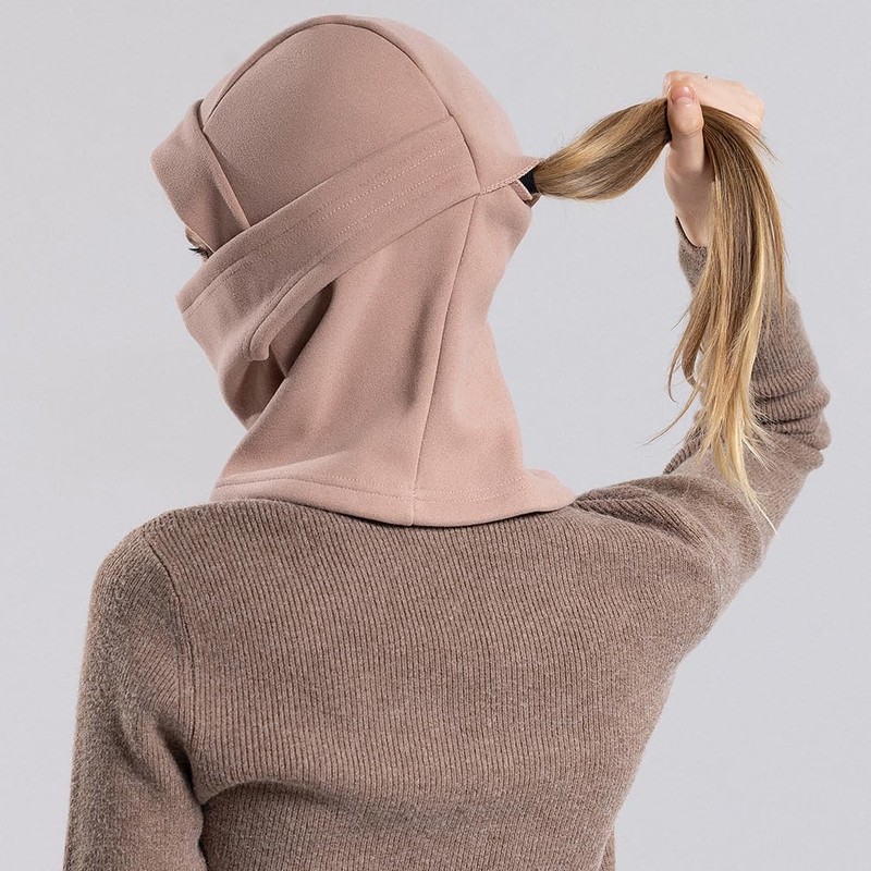 Ponytail Balaclava Ski Mask Full Face Cover Hood Winter Running