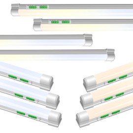 ALUSSO 5CCT LED Shop Lights for Workshop 4FT, 2700K/3000K/4000K/5000K/6500K Selectable, 10W/15W/20W Adjustable T8 Shop Lights for Garage Warehouse Basement, 10 Pack