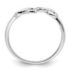 Saris and Things Sterling Silver Rhodium Plated Infinity Ring Size
