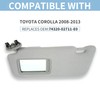 Driver Left Side Sun Visor Compatible with Toyota Corolla 2007-2013,