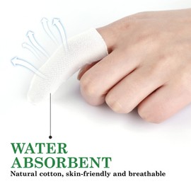 Finger Protectors 200pcs Protective Gloves Adult Cot Cleaning Gel Cut Resistant Finger Cots Cotton Finger Caps Cover
