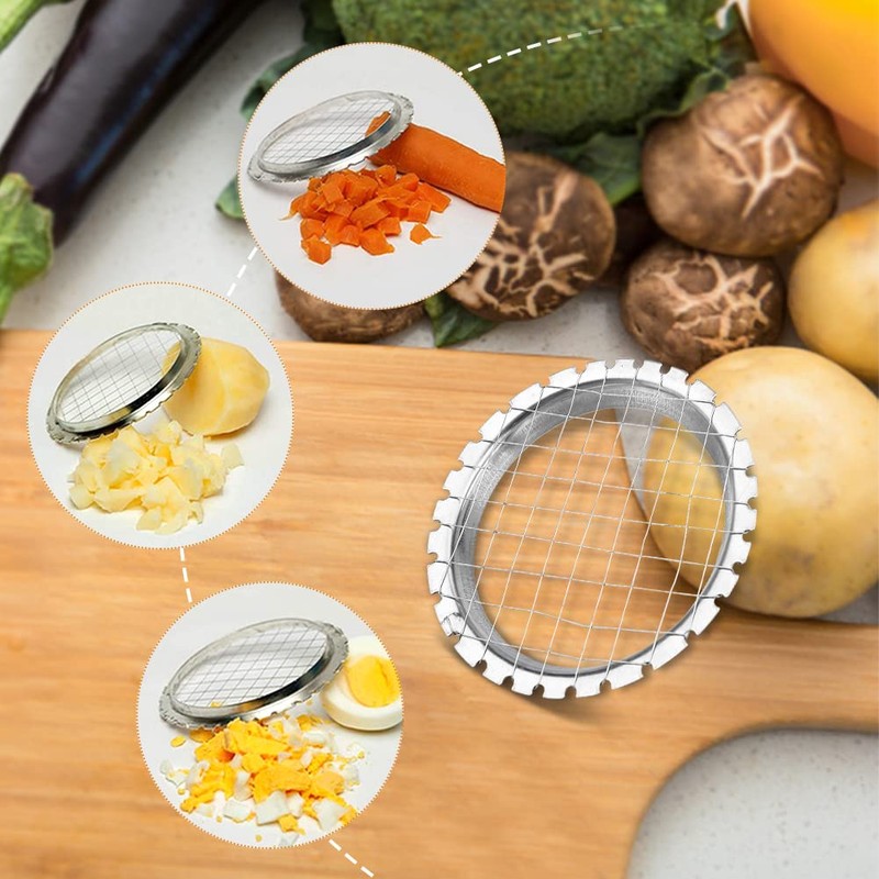 Egg Chopper Stainless Steel Egg Slicer Fruit Cube Salads Cutters