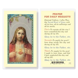 Generic Prayer for Daily Neglects Laminated Holy Cards, 25-Count Value Pack