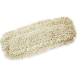 24" Industrial Strength Washable Cotton Dust Mop Refill, Thick Tufted Replacement Head For Home & Commercial Use, Fits 24 Inch Frame, Cleans Hardwood, Laminate, Concrete, or Other Floor Systems (24")