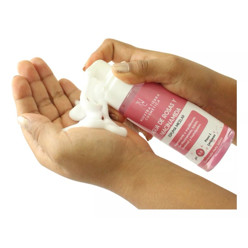 Nuestra Tierra Cosmética Espuma Micelar Agua De Rosas Y Niacinamida